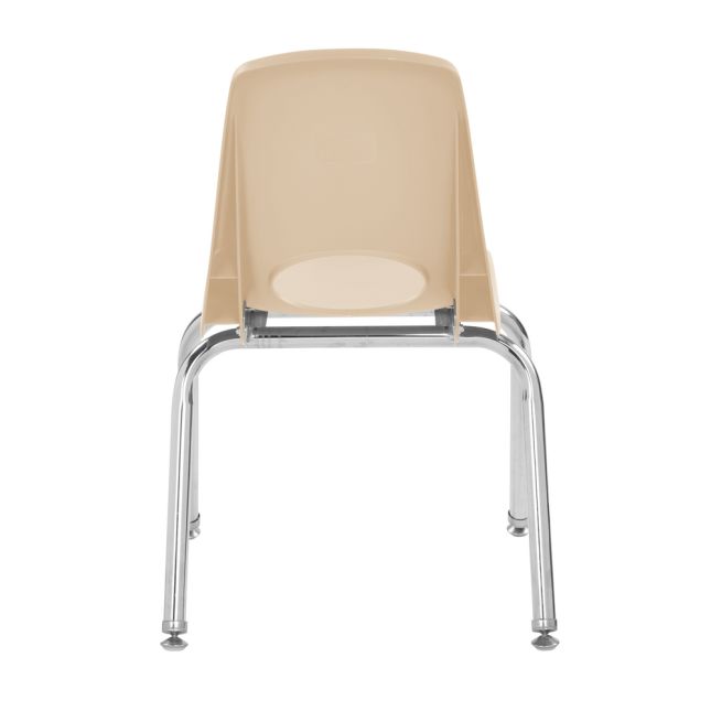 14" Stack Chair with Swivel Glides - 6 Pack - Sand