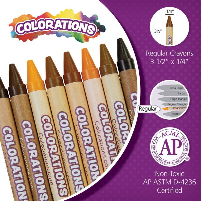 Colorations® Colors Like Me® Markers and Crayons - 12 Sets, Each 8 Colors