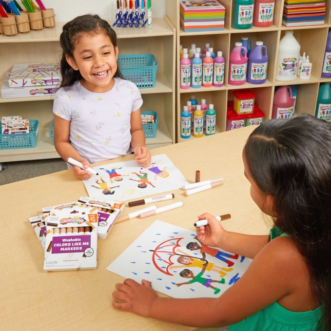 Colorations® Colors Like Me® Markers and Crayons - 12 Sets, Each 8 Colors