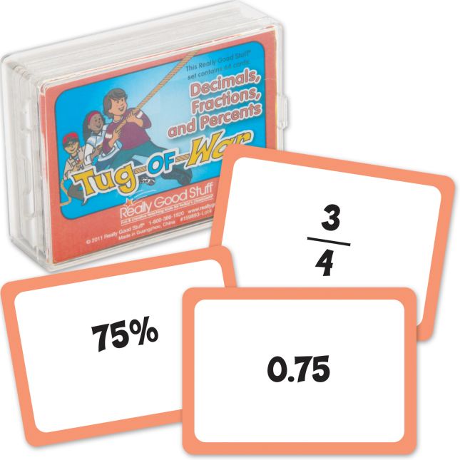 Really Good Stuff® Tug of War Intermediate Math Card Set - 5 Card Set