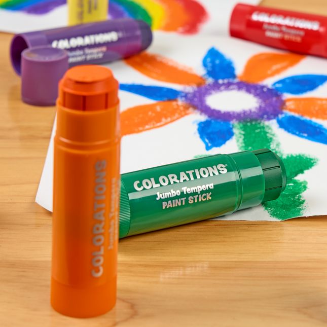 Colorations® Jumbo Tempera Paint Sticks - 6 Colors