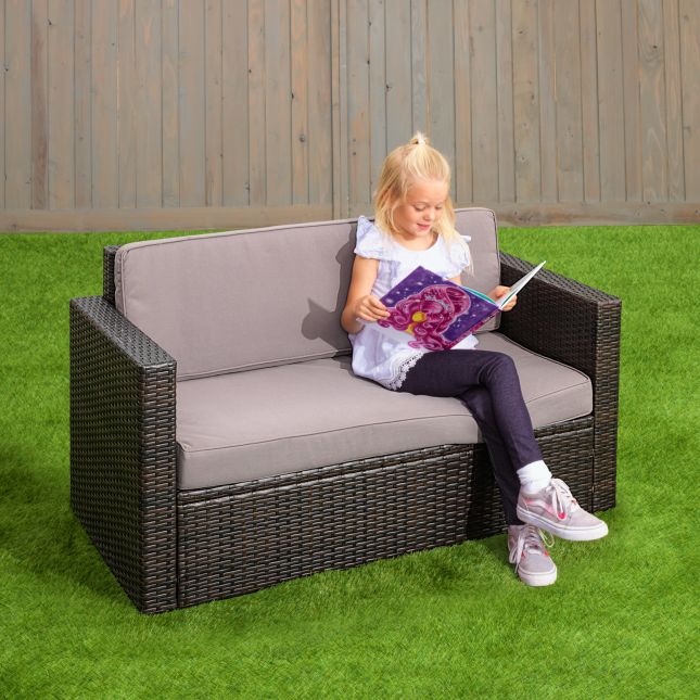 Environments® Outdoor Wicker Sofa (School Age Height)