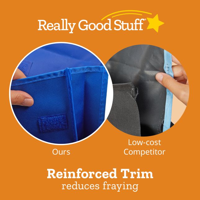 Really Good Stuff® Store More® Medium Clear Book Pouch Cool and Calm - 4 Pack