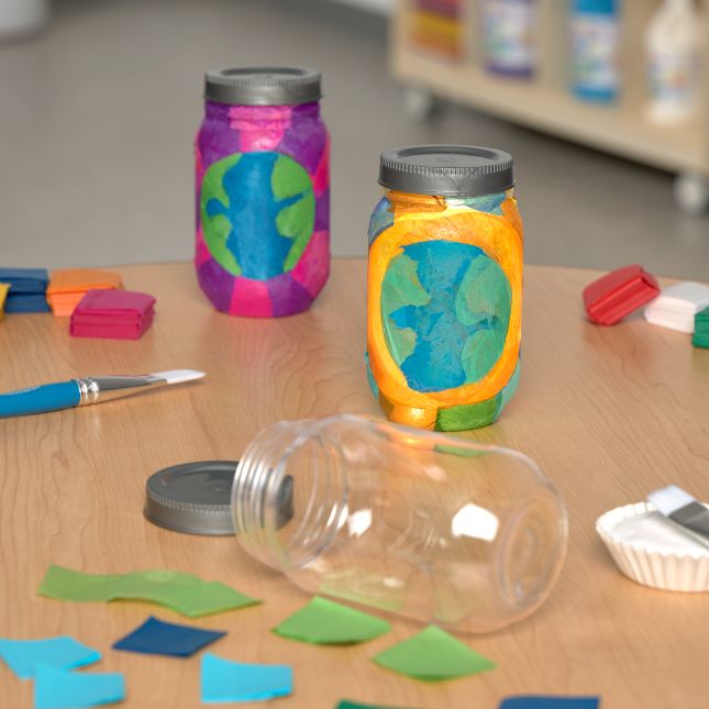 Colorations® DYO Plastic Mason Jar - Set of 12