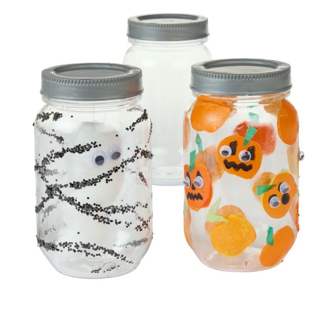 Colorations® DYO Plastic Mason Jar - Set of 24