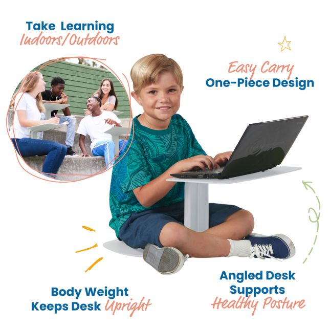 The Surf Portable Lap Desk 10 Pack Light Grey