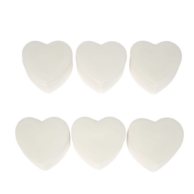 Colorations® Decorate your own Ceramic Heart Boxes, Set of 6