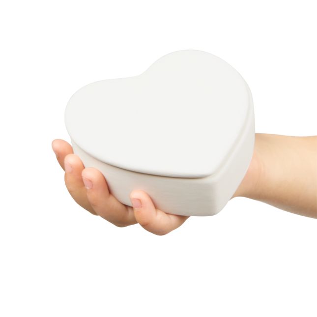Colorations® Decorate your own Ceramic Heart Boxes, Set of 12