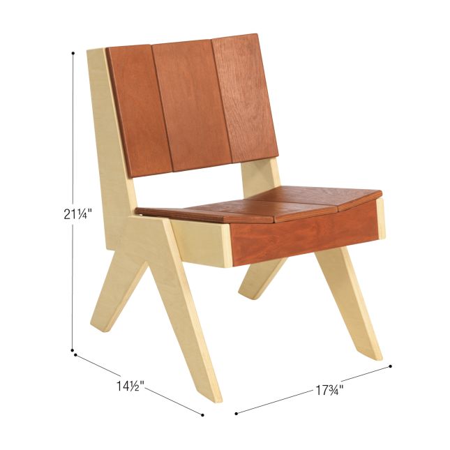 Excellerations® Natural Plywood Lounge Chair