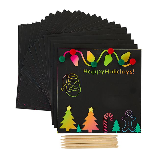 Colorations® Holiday and Winter Scratch Art Kit