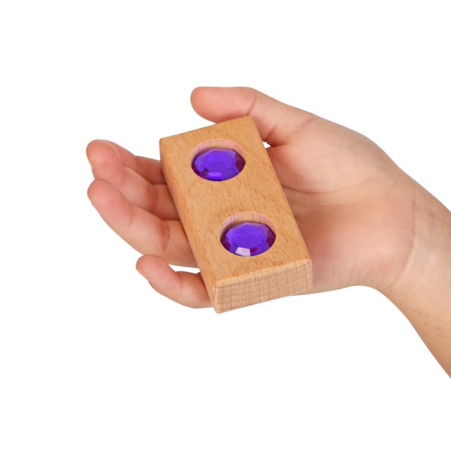 Excellerations® Wooden Gems and Building Blocks Set - Kit of 100 with Tray