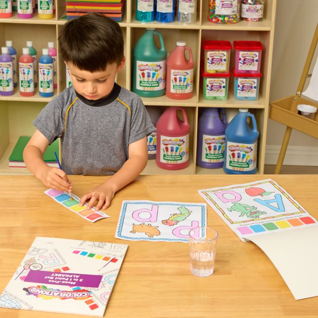 Colorations® Mess-Free 3 in 1 Paint Set – Alphabet - Set of 6