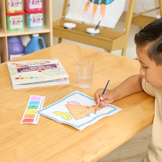 Colorations® Mess-Free 3 in 1 Paint Set – Numbers and Shapes - Set of 6