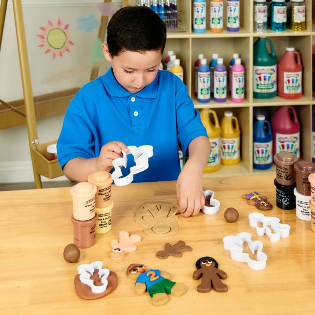 Colorations® Colors Like Me® Wheat and Gluten Free Dough and People Shape Dough Cutters