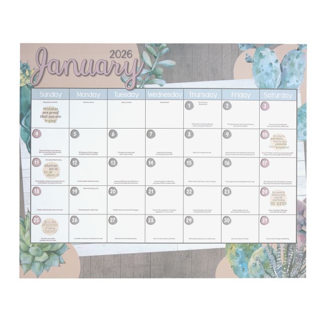 Really Good Stuff® Monthly Calendar Pages 2025-2026 - Boho