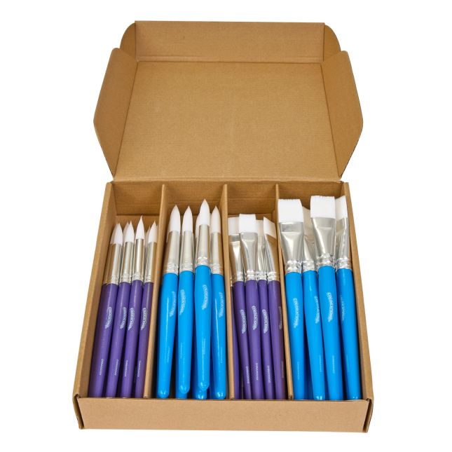 Colorations® Assorted Paintbrush Classpack - 40 Pieces