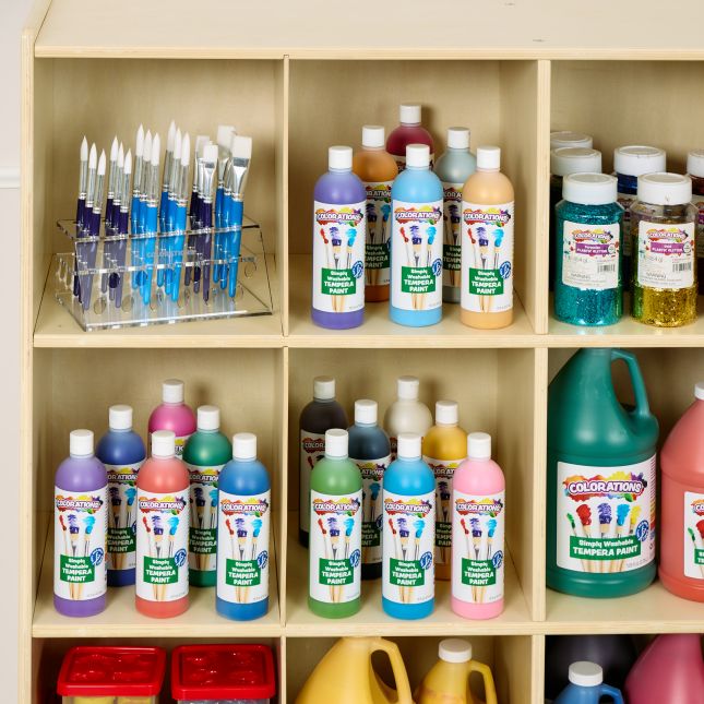 Colorations® Assorted Paintbrush Classpack and Simply Washable Tempera Paint Set