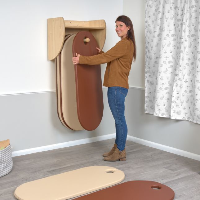 Millhouse™ Slumberstore Wall Mounted Brown and Cream Rest Mats