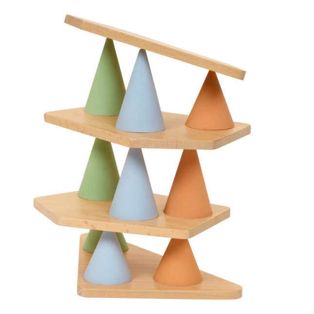 Excellerations® Stackable Wood and Silicone Cones - 48pcs