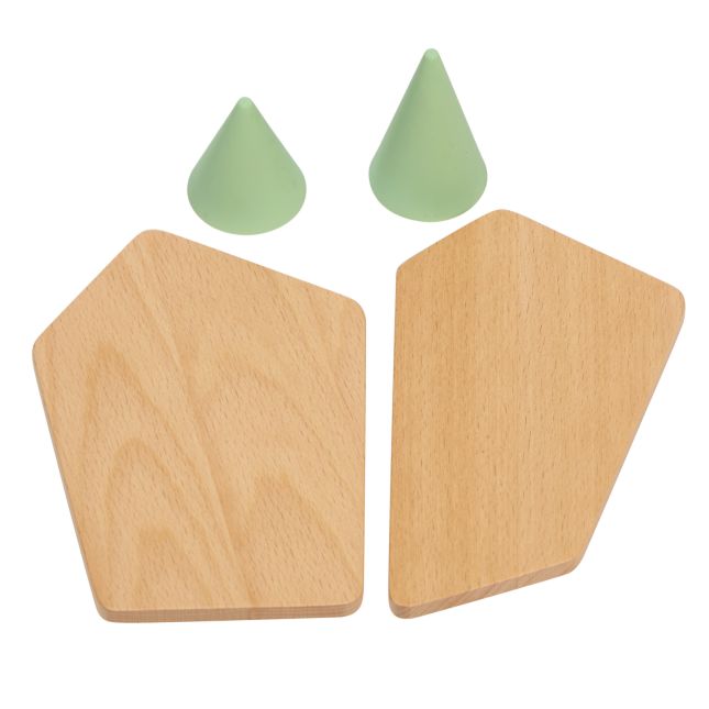Excellerations® Stackable Wood and Silicone Cones - 48pcs