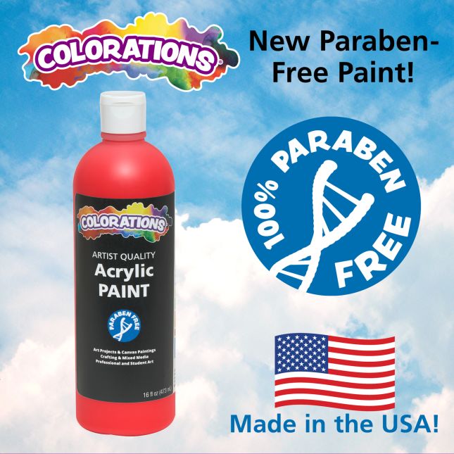 Colorations® Paraben-Free Tropical Acrylic Paint Set- 6 Colors