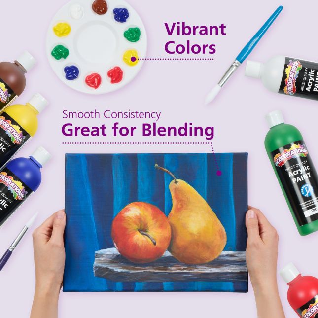 Colorations® Paraben-Free Tropical Acrylic Paint Set- 6 Colors
