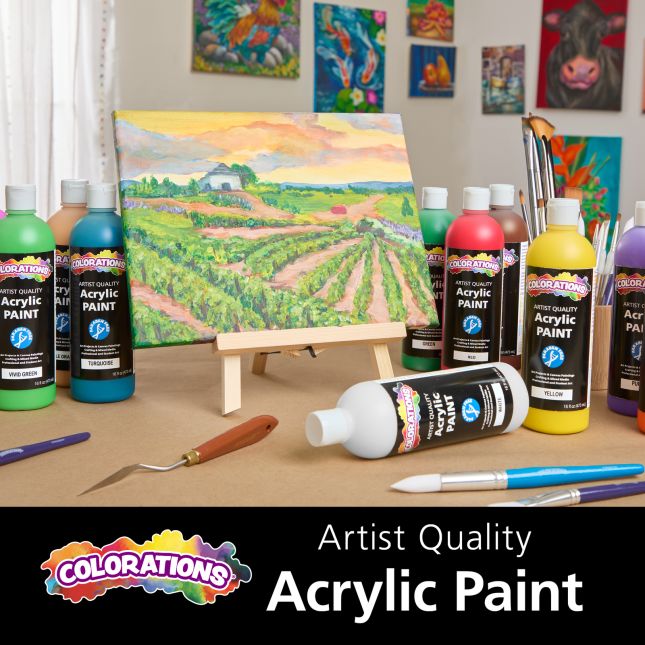 Colorations® Paraben-Free Prism Acrylic Paint Set- 12 Colors