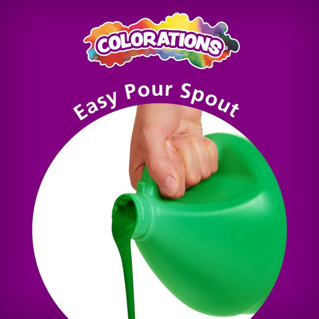 Colorations® Simply Washable Tempera Paint Gallon and Roll Set - 6 Colors