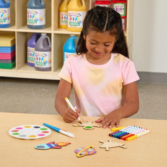 Colorations® Decorate Your Own Wooden Space Shapes- Set of 12