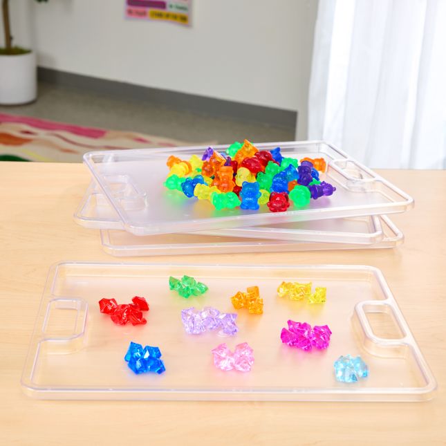 Excellerations® Translucent Sorting Jars w/ 4 Clear Trays