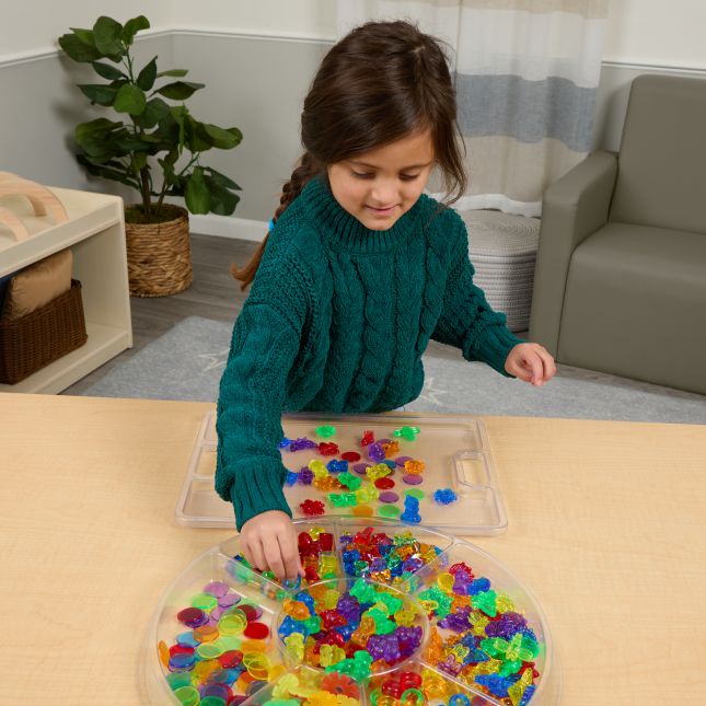 Excellerations® Translucent Sorting Center w/ 4 Clear Trays