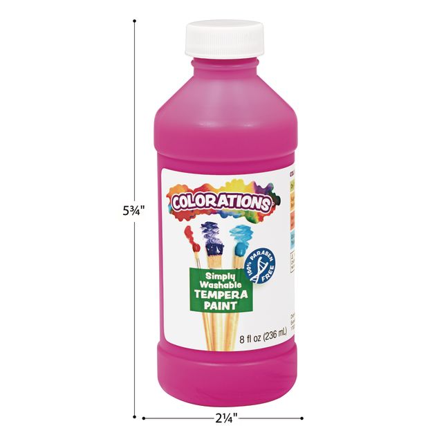 Colorations® Paraben-Free Simply Washable Tempera Paint Roller Set, 6 Colors