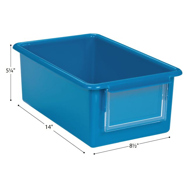 Environments® GemLuxe™ Easy Label Bin With Lid Set of 4- Blue