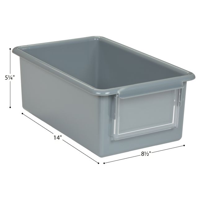 Environments® GemLuxe™ Easy Label Bin With Lid -  Grey