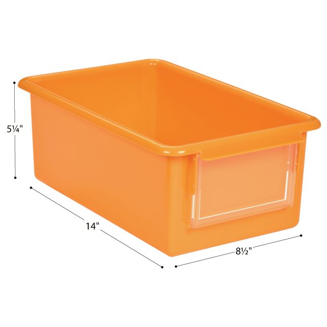 Environments® GemLuxe™ Easy Label Bin With Lid Set of 4 - Orange
