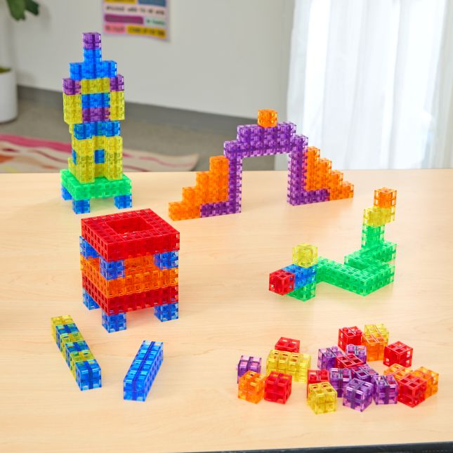 Excellerations® Translucent Grid Linking Cubes - 200 Pieces
