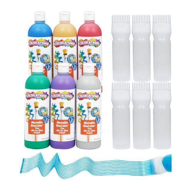 Colorations® CreativeFlow™ Pattern Painter and Metallic BioColor®