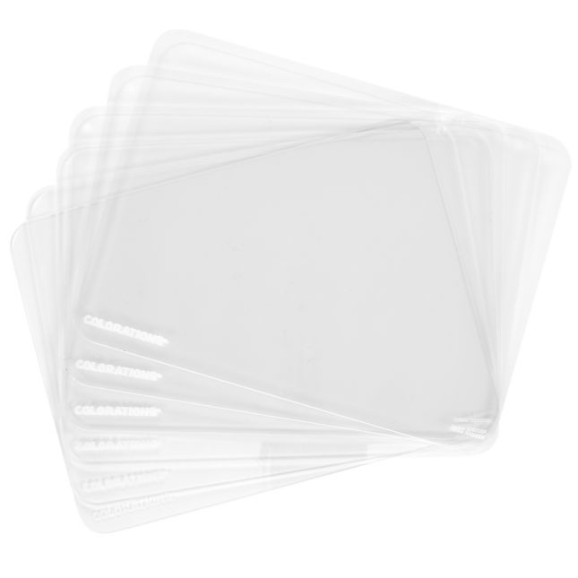 Colorations® Wooden Lapboard Stand with Acrylic Boards - Set of 6
