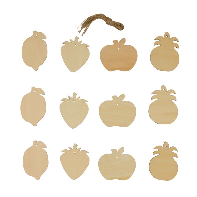 Colorations® Decorate Your Own Wooden Fruit Shape Ornaments