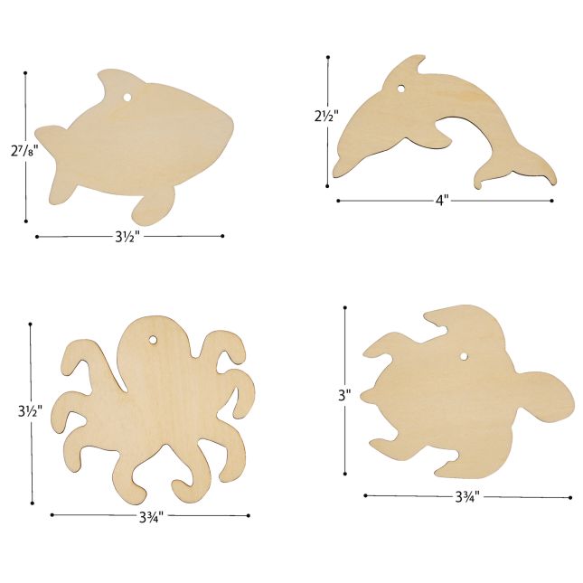 Colorations® Decorate Your Own Wooden Sea Life Ornaments