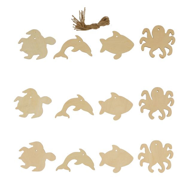 Colorations® Decorate Your Own Wooden Sea Life Ornaments