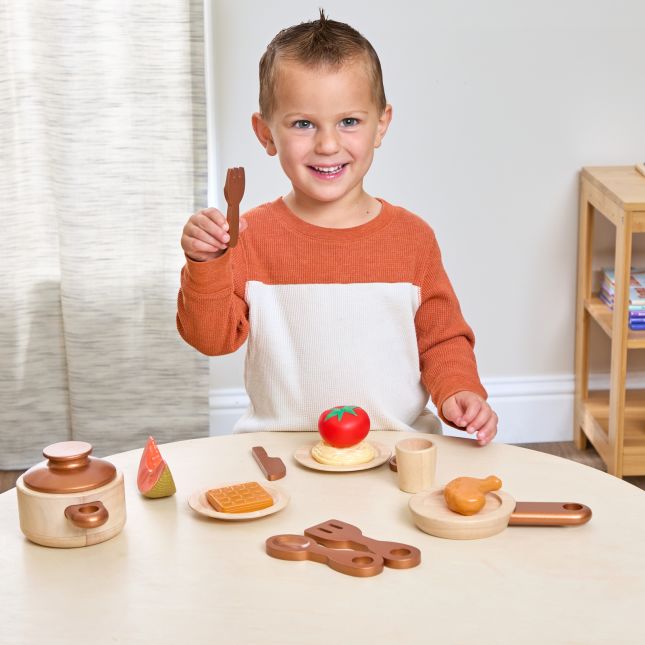 Excellerations® EverGrow™ Rubberwood Play Kitchen - Cookware