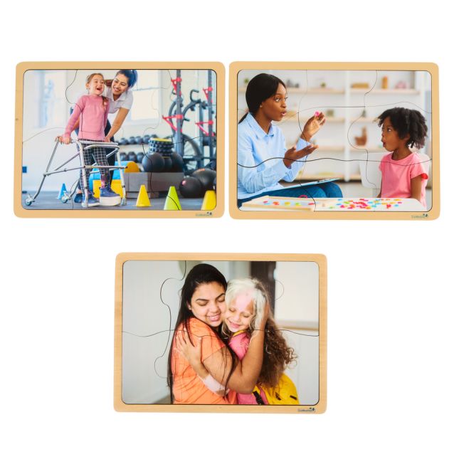 Excellerations® Healthy Kids Handle With Special Care - Set of 9 Wooden Puzzles
