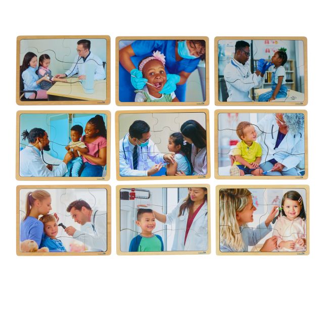 Excellerations® My First Doctor Visit - Set of 9 Wooden Puzzles