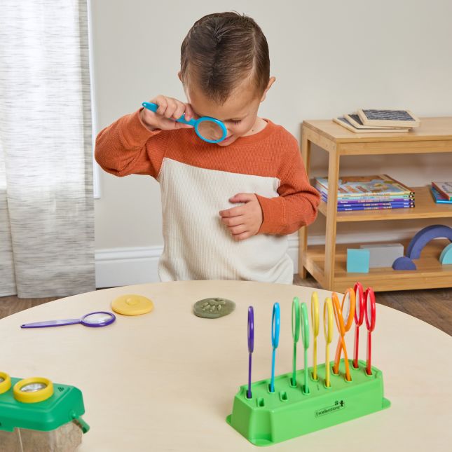 Excellerations® Easy Grip Magnifiers Set of 12 w/ Stand