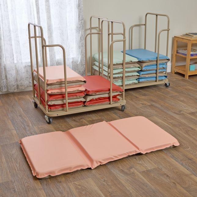 Environments® DreamStages™ Germ Free Rest Mats Class Pack- Set of 12 Mats and 2 Rest Carts