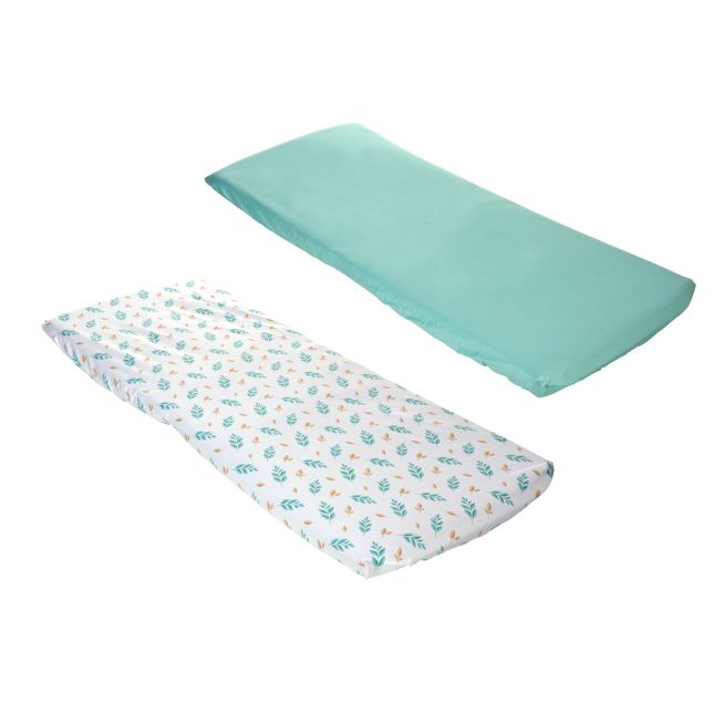 Environments® DreamStages™ Botanical + Sage Cotton Rest Mat Sheets - Set of 12