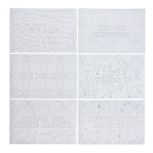 Really Good Stuff® Giant Coloring Posters – Set of 6