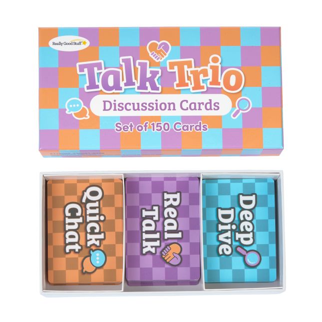 Really Good Stuff® Talk Trio Discussion Cards – Set of 150