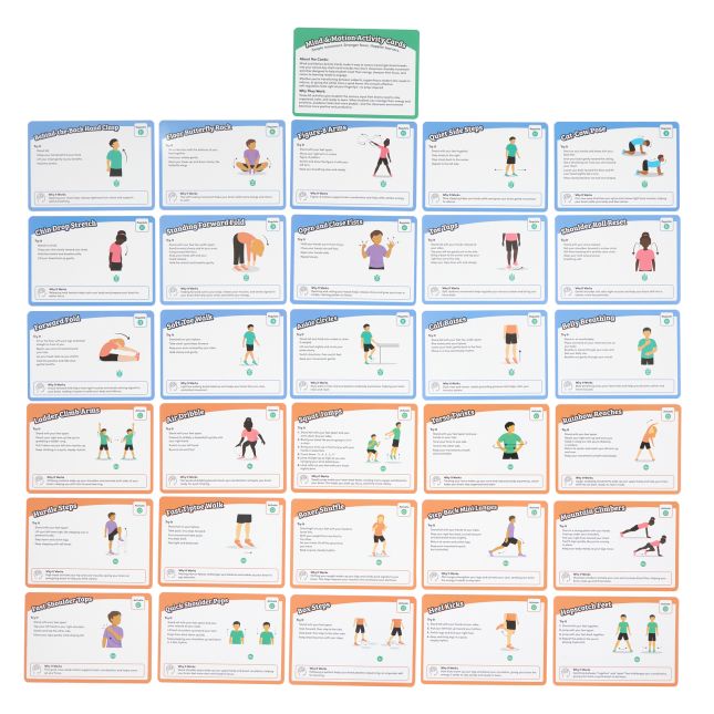 Really Good Stuff® Mind and Motion Cards – Set of 30